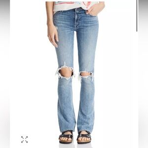 MOTHER Boot Cut Jeans in Faded Blue